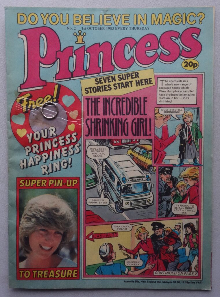 Princess No. 2 cover dated 1st October 1983 With Free Gift - Happiness Ring