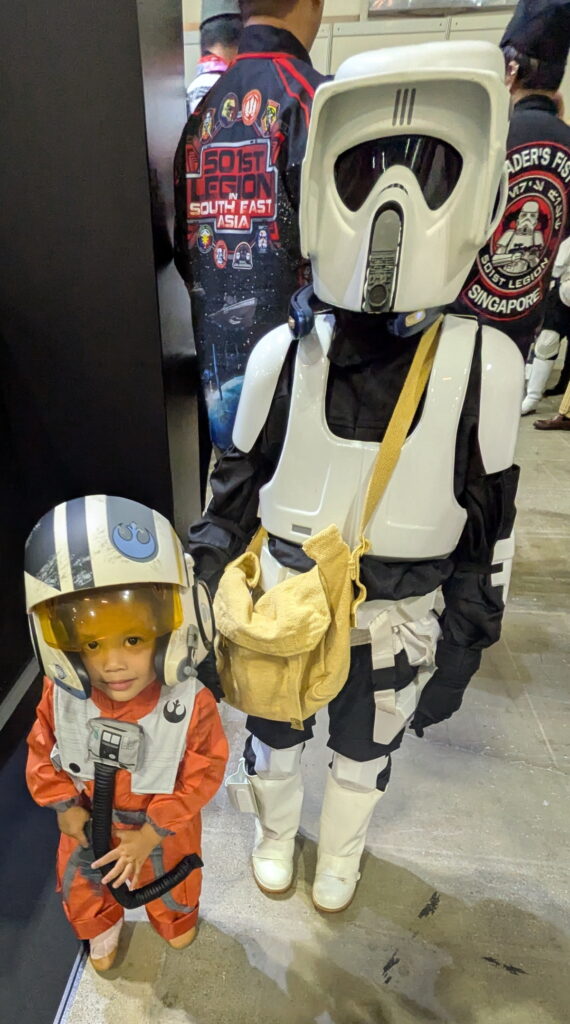 Star Wars cosplay. Zeiden as a Scout Trooper and Erisa as a rebel pilot
