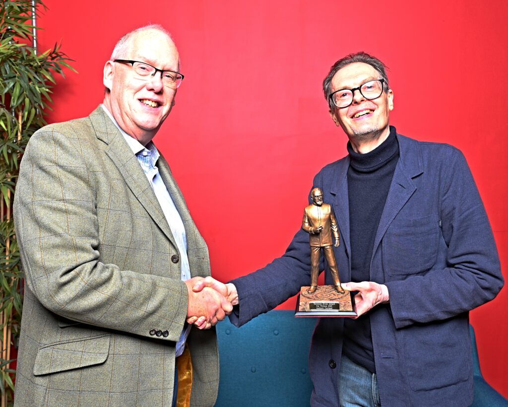 DWAS Co-Ordinator Tony Jordan and Andrew Cartmel at Projection in Time, December 2025