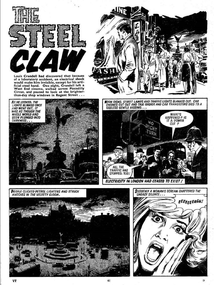 The Steel Claw Comic Strip from Valiant Annual 1965 written by David Motton