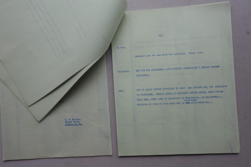 The Steel Claw Comic Strip Script from Valiant Annual 1965 David Motton