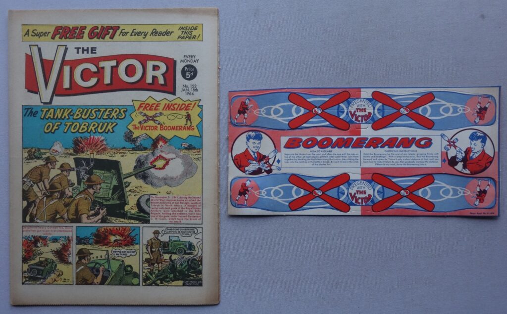 Victor No. 152 cover dated 18th January 1964 With Free Gift -  Boomerang