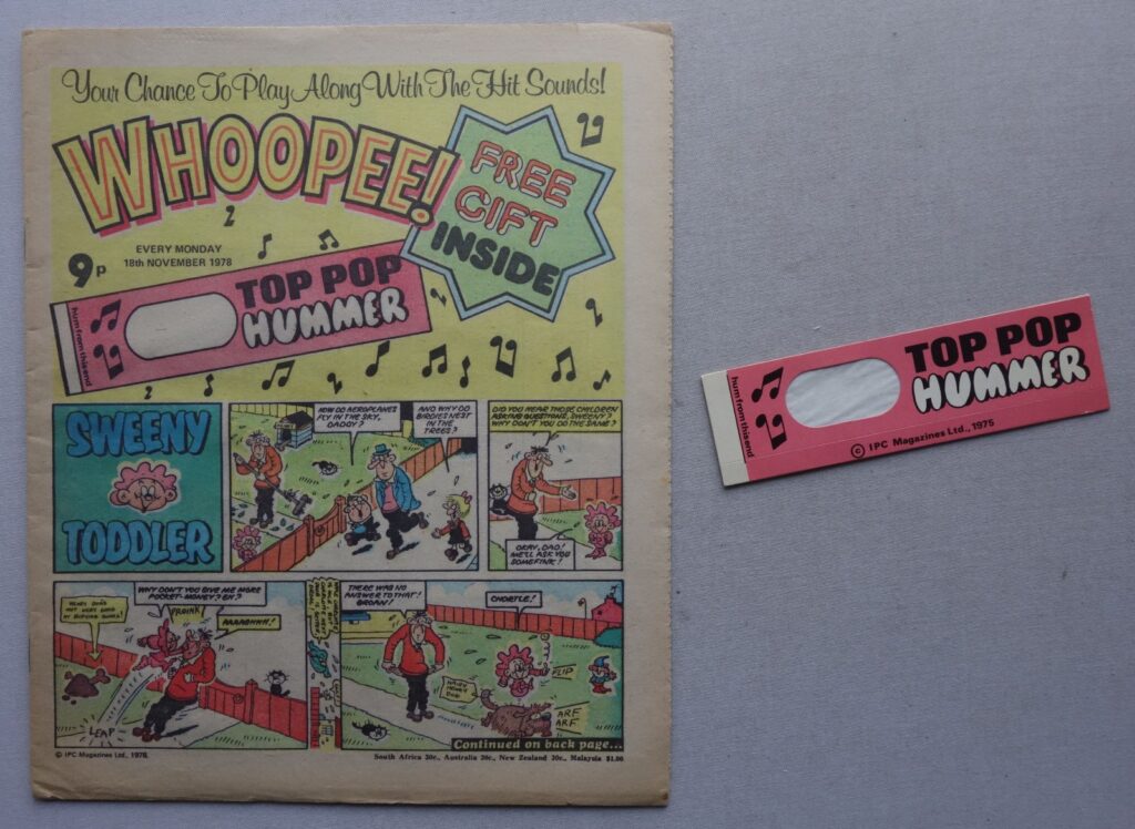 Whoopee cover dated 18th November 1978 With Free Gift - Top Pop Hummer