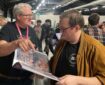 Adam Stone (right) with Ben Cullis of The77 Publishing at Thought Bubble last month. Photo courtesy Ben Cullis