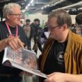 Adam Stone (right) with Ben Cullis of The77 Publishing at Thought Bubble last month. Photo courtesy Ben Cullis