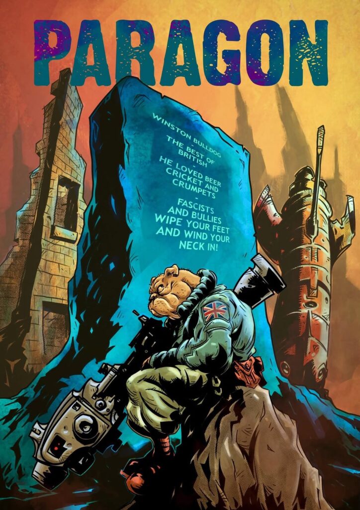 Paragon 37 cover by Mal Earl. The new Paragon features a stunning cover by Mal Earl. “I’ve loved Jason Cobley’s Winston Bulldog for thirty years,” he says, “and the chance to do something to mark his final adventure was too much of a draw.”