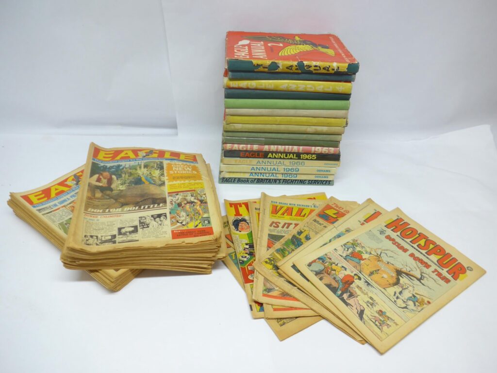 An unbroken run of Eagle comics c.1967-69, approximately seventy-six issues comprising vol.18 no.46 - vol. no.17. Together with sixteen Eagle annuals and a small number of other contemporary comic books