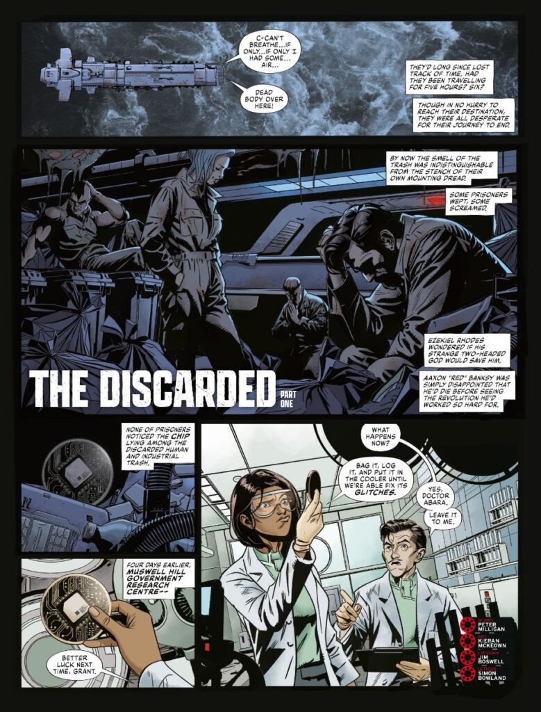 2000AD Prog 2463 - THE DISCARDED by Peter Milligan (Writer) Kieran McKeown (Artist) Jim Boswell (Colourist) Simon Bowland (Letterer)