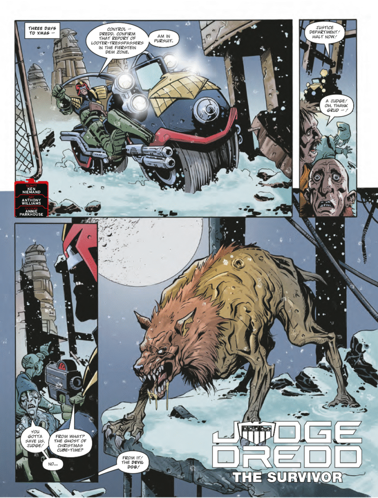 Judge Dredd Megazine 487 - JUDGE DREDD // THE SURVIVOR by Ken Niemand (Writer) Anthony Williams (Artist) Annie Parkhouse (Letterer)