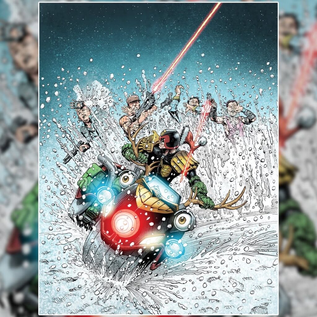 Judge Dredd Megazine 487 UK and DIGITAL: 17 December £7.50 NORTH AMERICA: 21 January $15.50 DIAMOND: OCT250133 COVER: Cliff Robinson with Dylan Teague