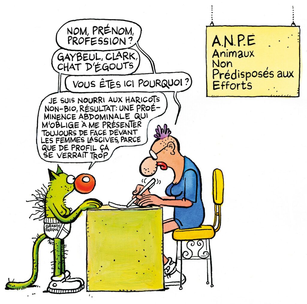 Cartoon by Édouard Karali aka Édika - Clark Gaybeul le chat