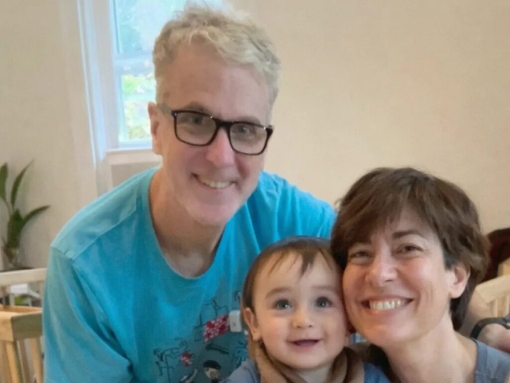 Cartoonist and designer Dan Moynihan, and family. Photo via Jason Hughes on GoFundMe