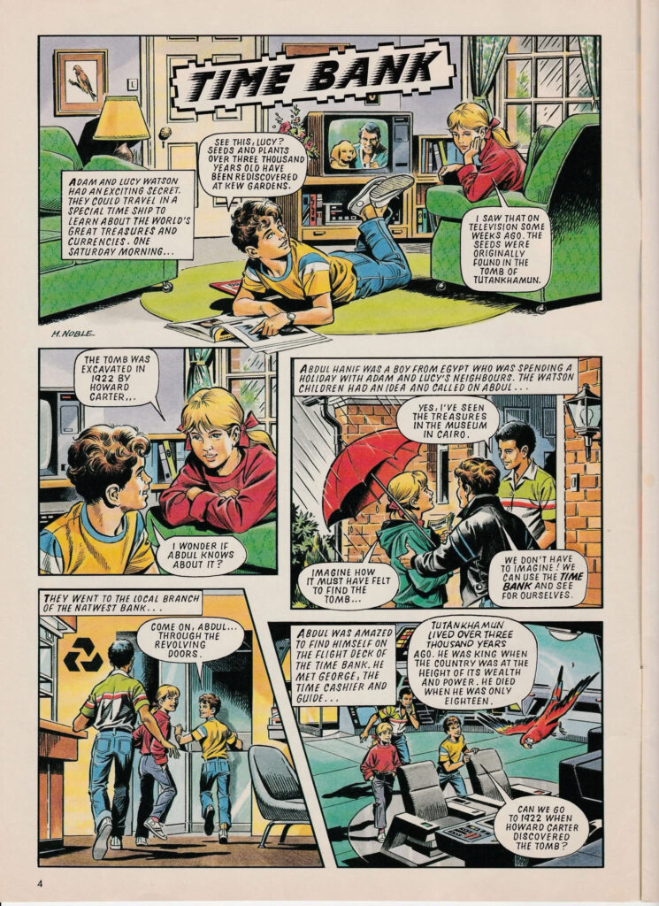 “Time Bank” Episode Two - art by Mike Noble for NatWest Piggy Press