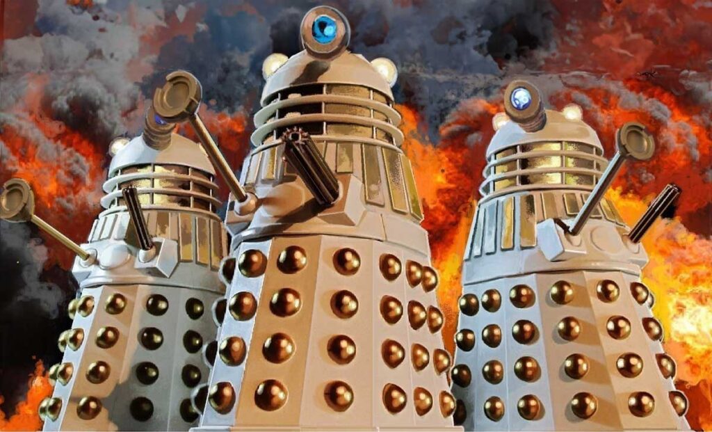 Dalek art for an earlier episode of "Terror from the Deep" by Danny Cushion