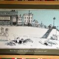 Carl Giles framed one-off print 1978 from Daily Express building Fleet Street