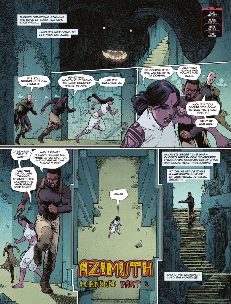 2000AD Prog 2465 - AZIMUTH // CORNERED by Dan Abnett (Writer) Tazio Bettin (Artist) Matt Soffe (Colourist) Jim Campbell (Letterer)