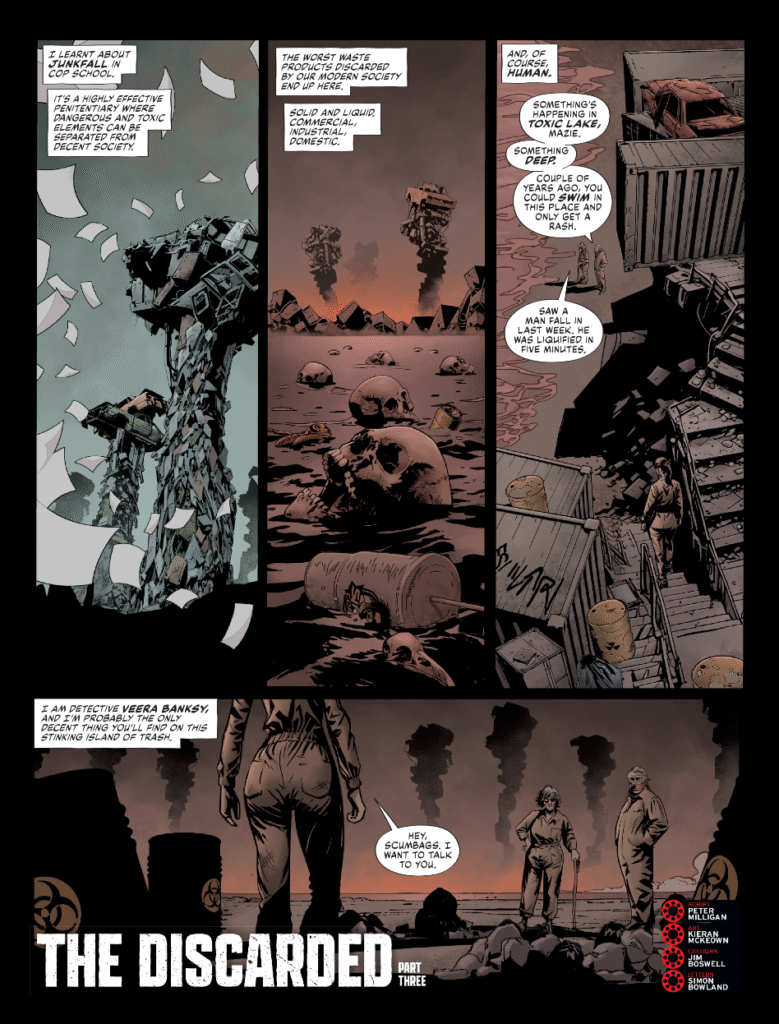 2000AD Prog 2465 - THE DISCARDED // PART THREE by Peter Milligan (Writer) Kieran McKeown (Artist) Jim Boswell (Colourist) Simon Bowland (Letterer)