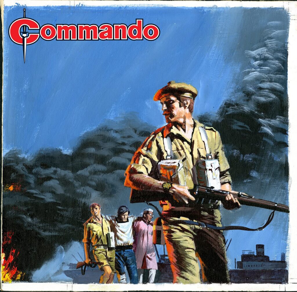 Commando 5925 (For Action and Adventure): Tinker, Tailor, Soldier, Sailor. Story: Staff Art: A. C. Kennedy Cover: Penalva First published 1973 as No. 765