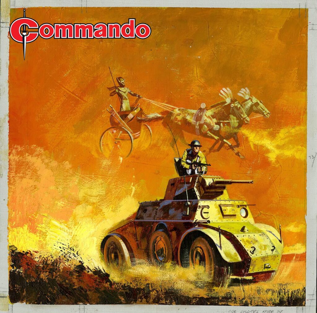 Commando 5924 (Gold): Chariot of War Story: N. Allen Art: A. C. Kennedy Cover: Penalva First published 1972 as No. 652
