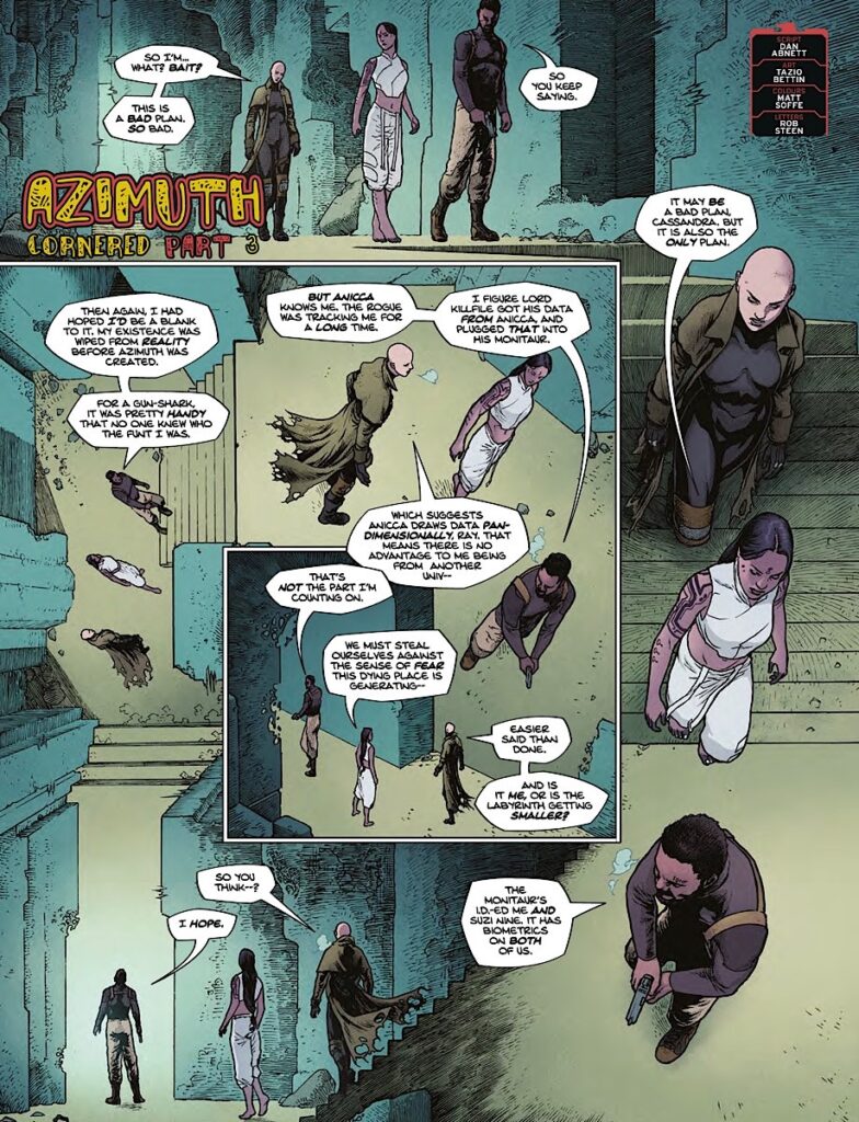 2000AD Prog 2466 - AZIMUTH // CORNERED by Dan Abnett (Writer) Tazio Bettin (Artist) Matt Soffe (Colourist) Jim Campell (Letterer)
