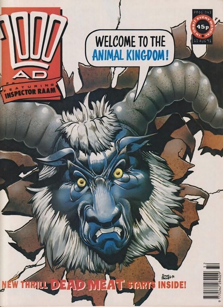 2000AD Prog 743 - Dead Meat, cover by Simon Jacob 