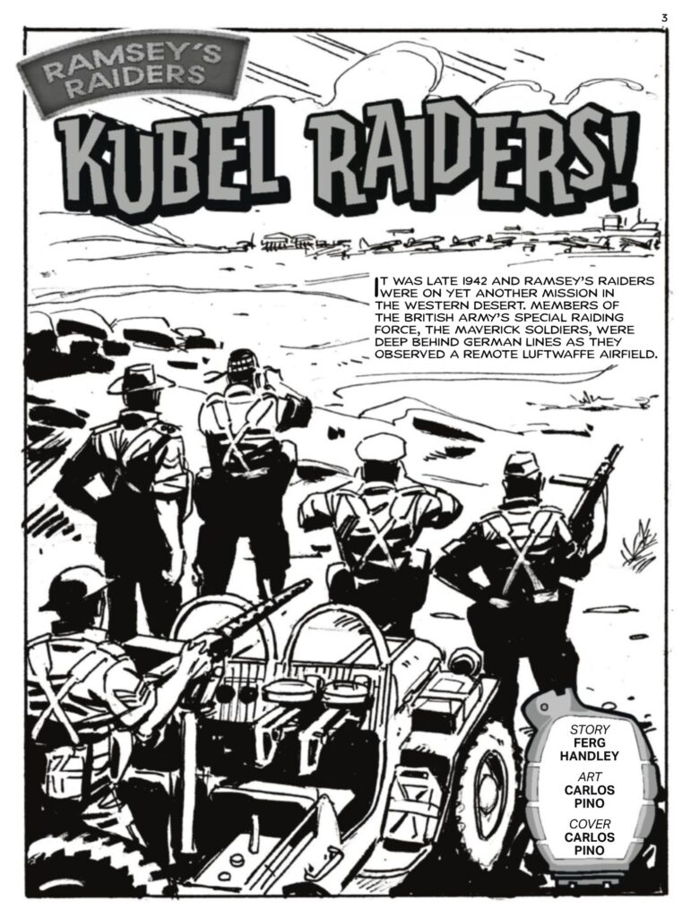 Commando 5927 (Home of Heroes): Kubel Raiders
Story: Ferg Handley
Art and Cover: Carlos Pino
