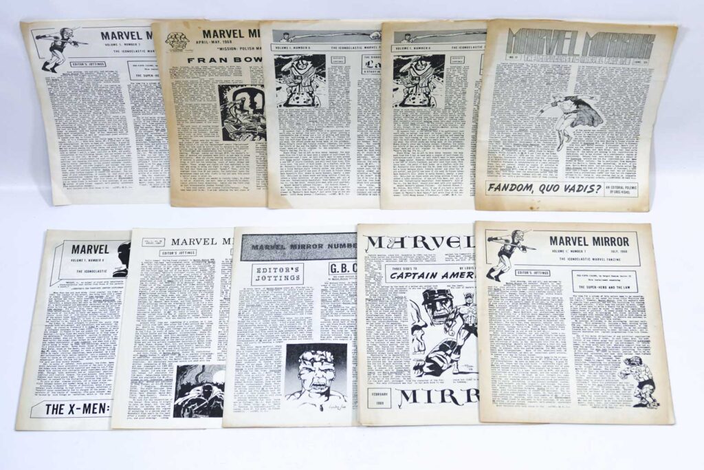 The Marvel Mirror, described as a classic American comic book fanzine dating from the 1960s