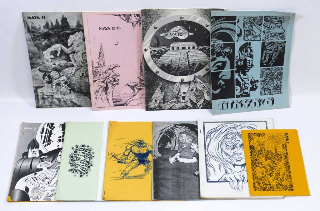 Copies of the British fanzine MAYA, including #1, published in the 1970s