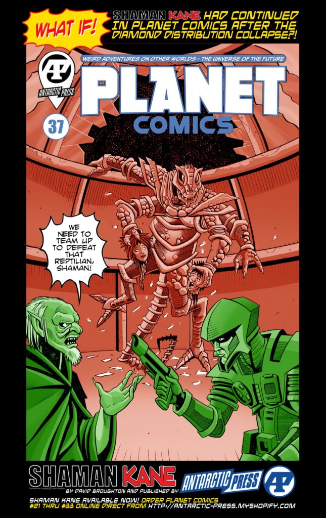 Planet Comics #37 (Antarctic Press, Unpublished) - cover by David Broughton