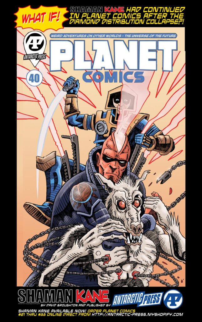 Planet Comics #40 (Antarctic Press, Unpublished) - cover by David Broughton