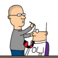 A South American paper asked me for a sketch of Dilbert and his creator, Scott Adams. This is what he came up with