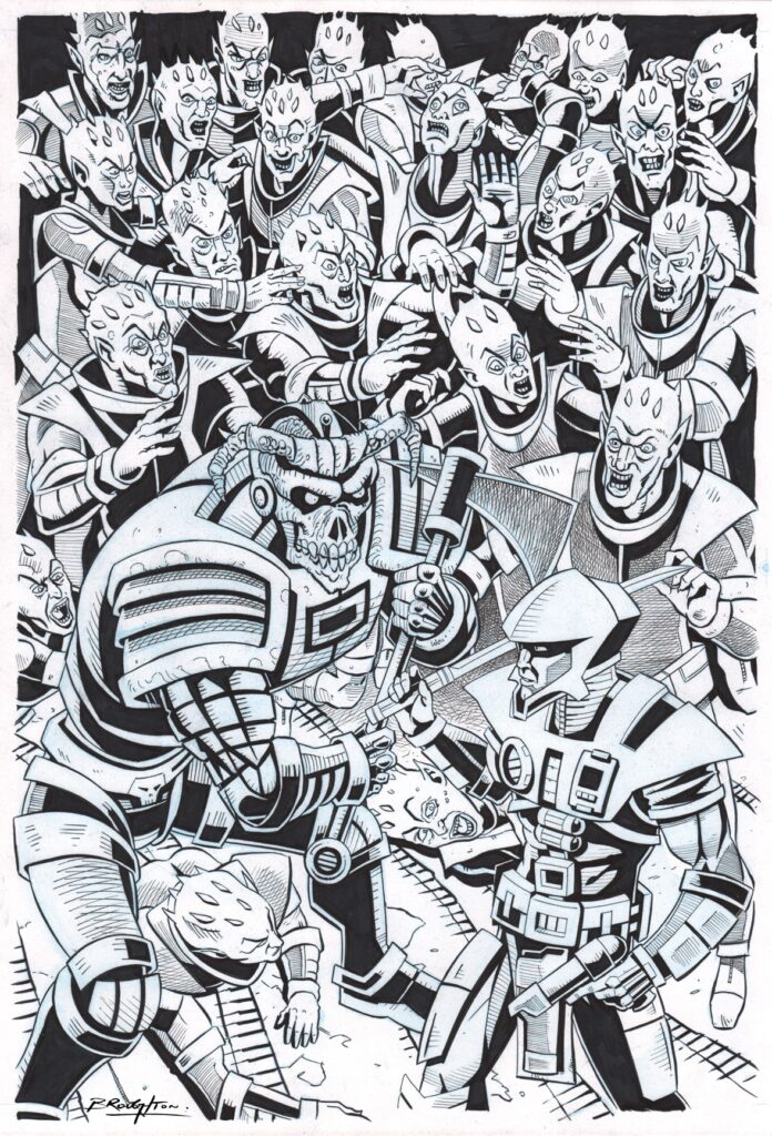 Shaman Kane #14 Inks - art by David Broughton