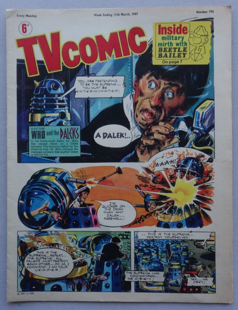 TV Comic No. 795 featuring Doctor Who - cover dated 11th March 1967