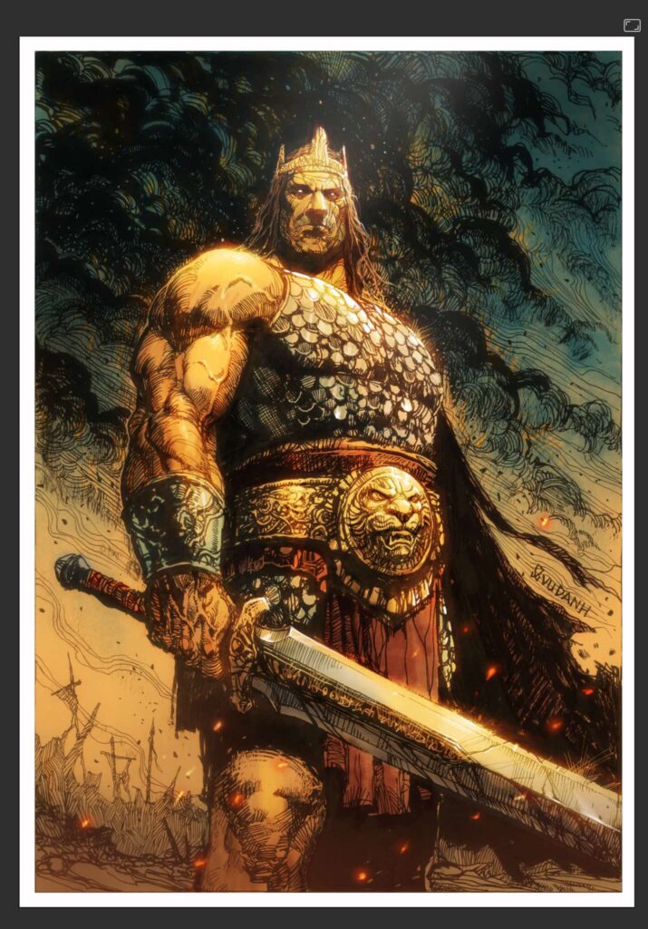 King Conan art by Vu Danh - King Conan
