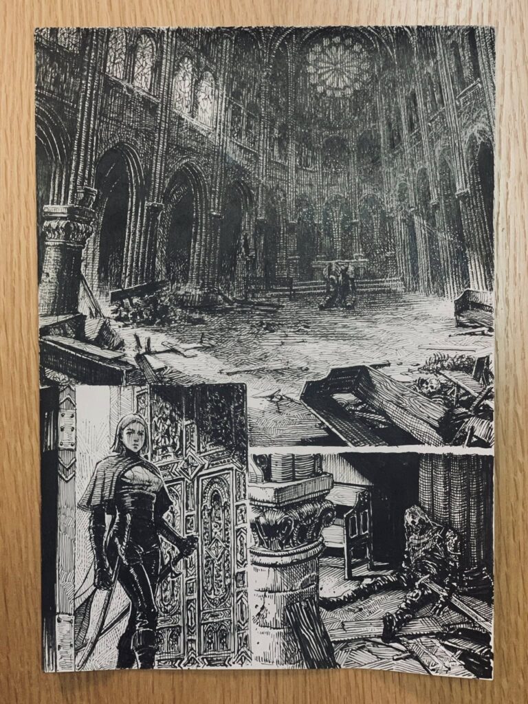 Vu Danh's first comic pages, created during the COVID pandemic