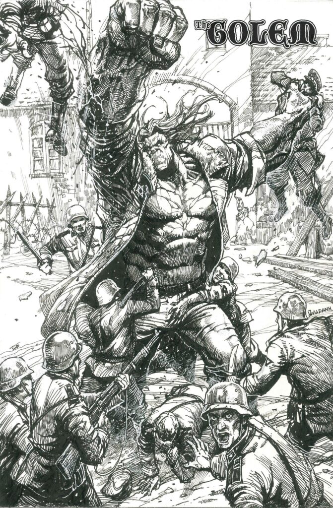 "The Golem", art by Vu Danh, for Mutant Farm Comics