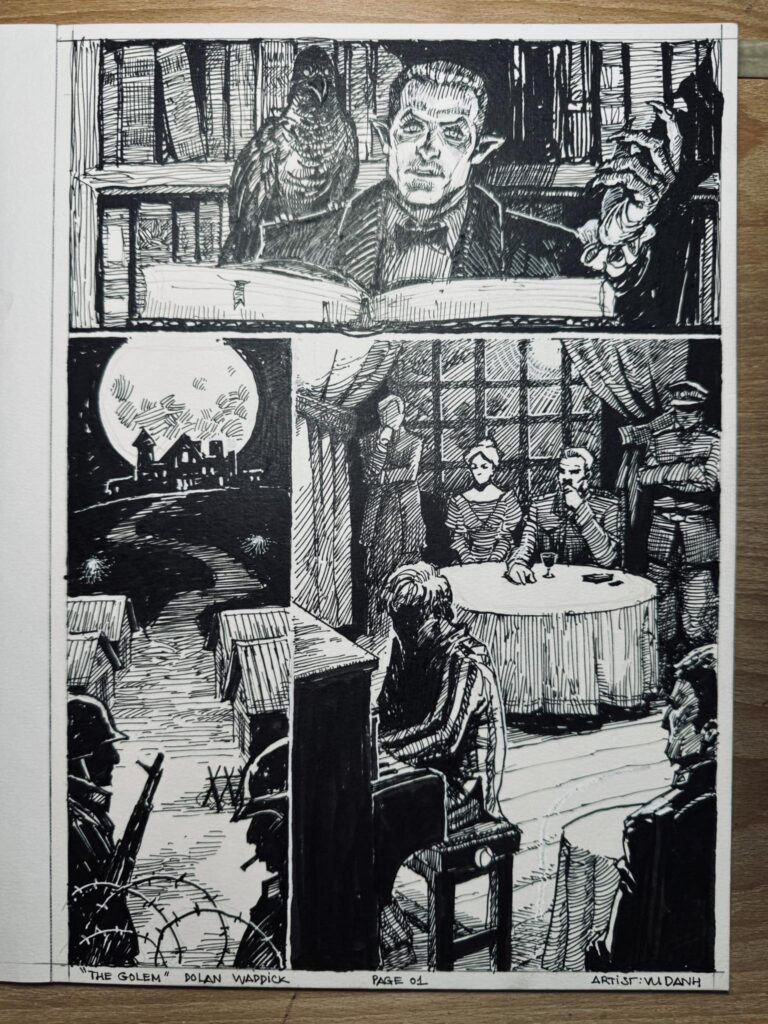 "The Golem", art by Vu Danh, for Mutant Farm Comics