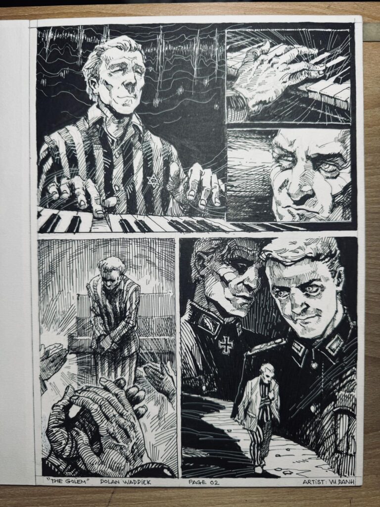 "The Golem", art by Vu Danh, for Mutant Farm Comics