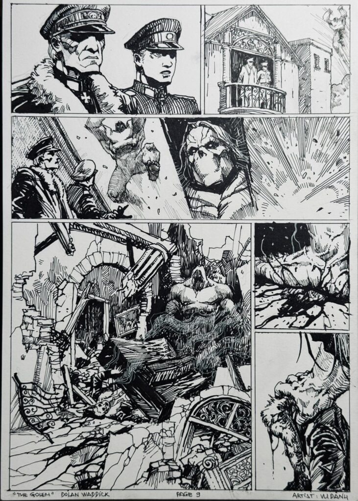 "The Golem", art by Vu Danh, for Mutant Farm Comics