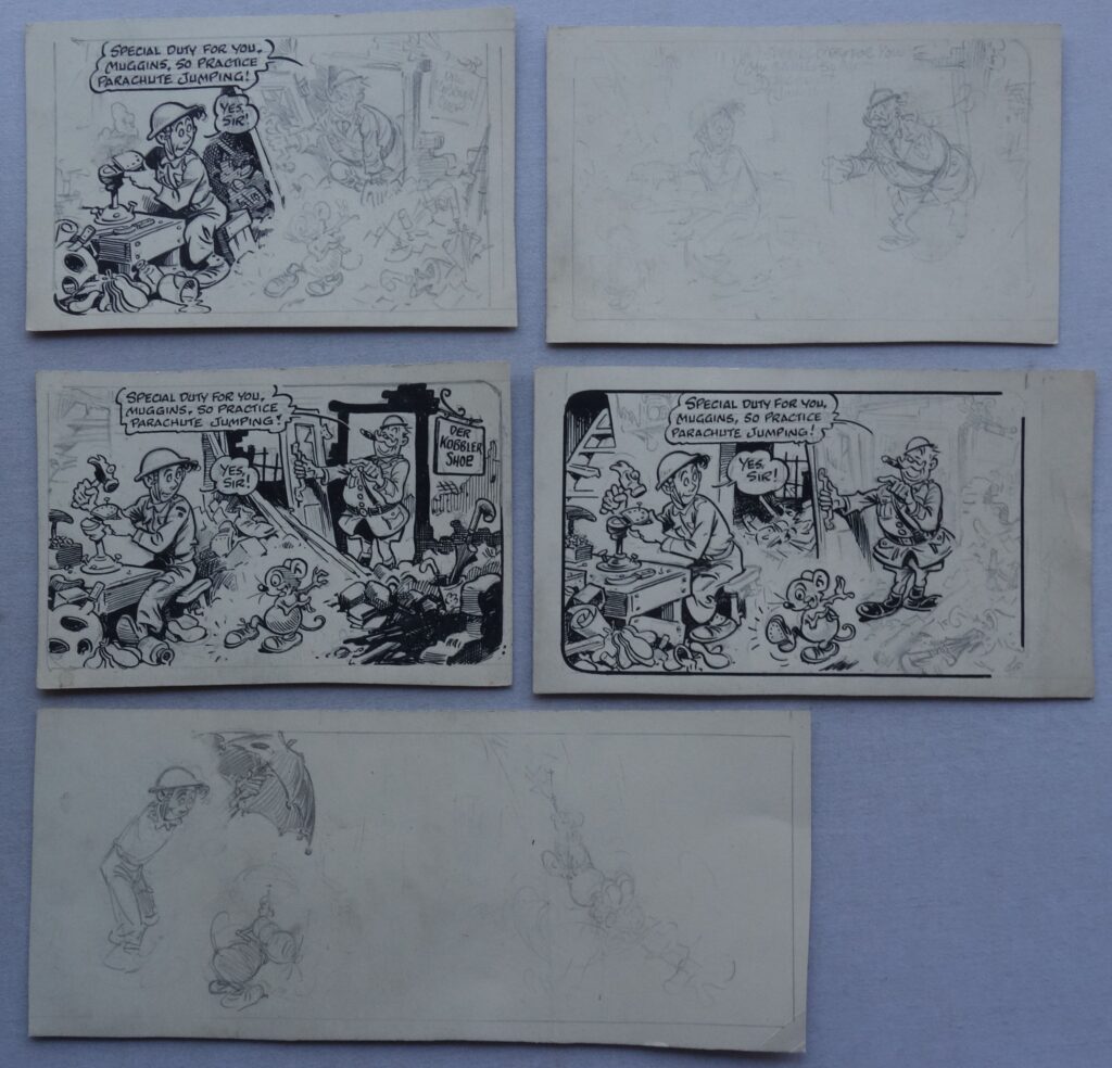 Wonder comic #1514 Feb 3 1945 + Five Preliminary Artworks by Roy Wilson