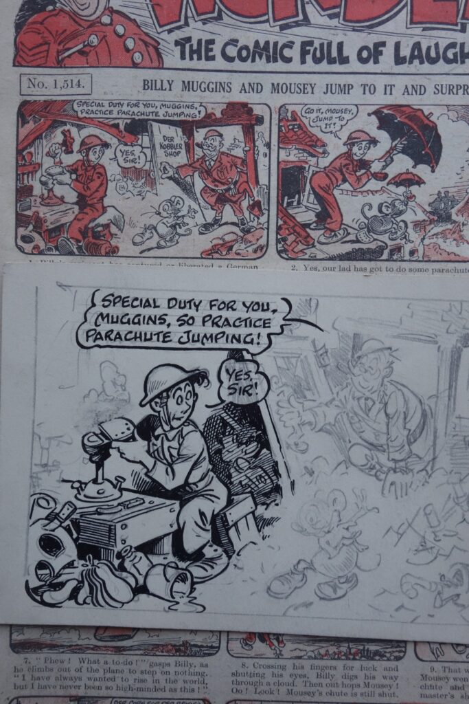 Wonder comic #1514 Feb 3 1945 + Five Preliminary Artworks by Roy Wilson