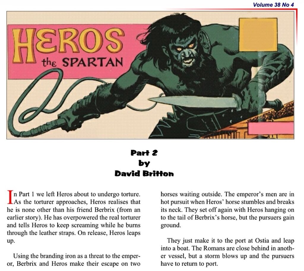 Eagle Times Volume 38 No. 4 – Heros the Spartan
