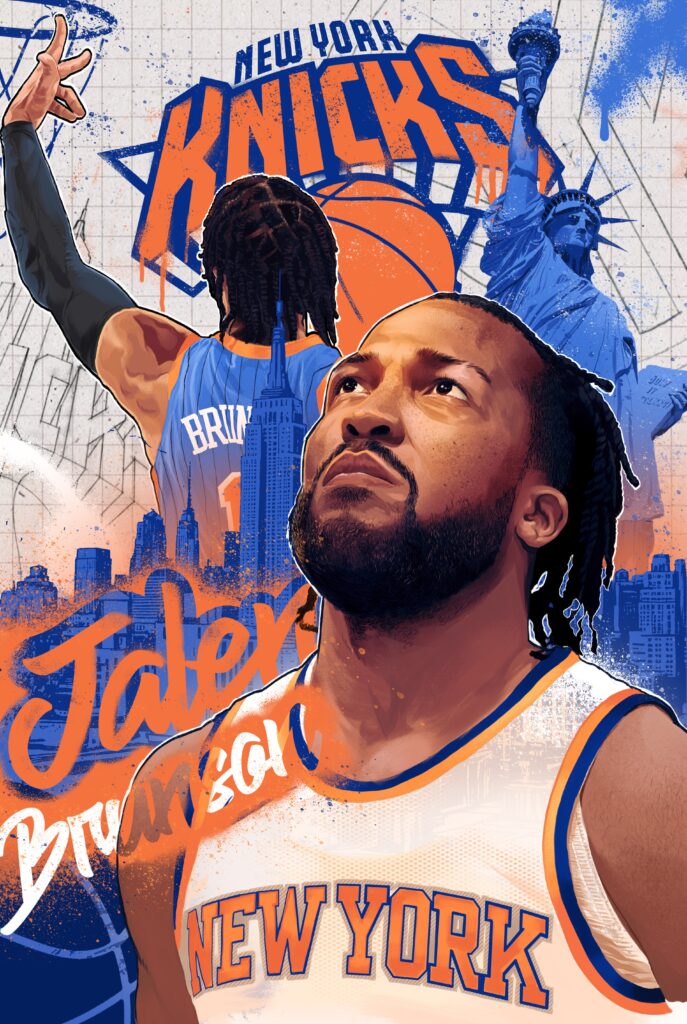 New York Knicks art by Callum Seymour 