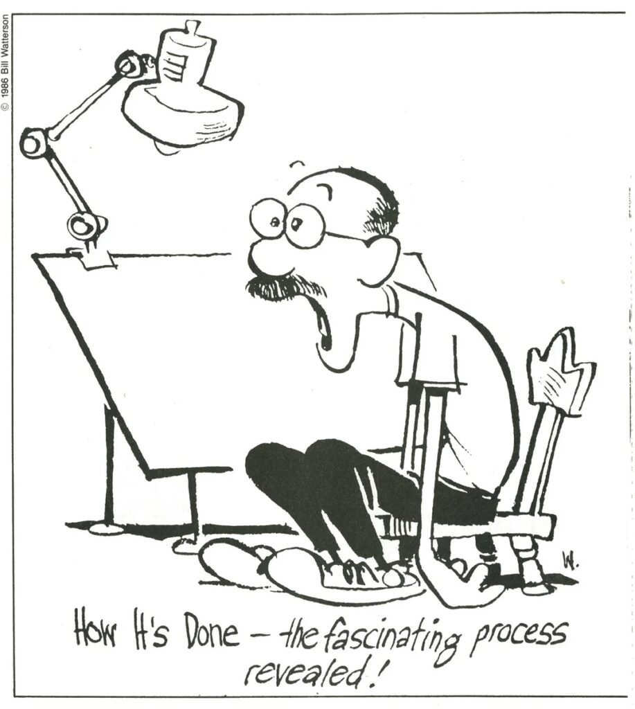 Bill Watterson - Calvin and Hobbes creator, self portrait for HONK Issue 2