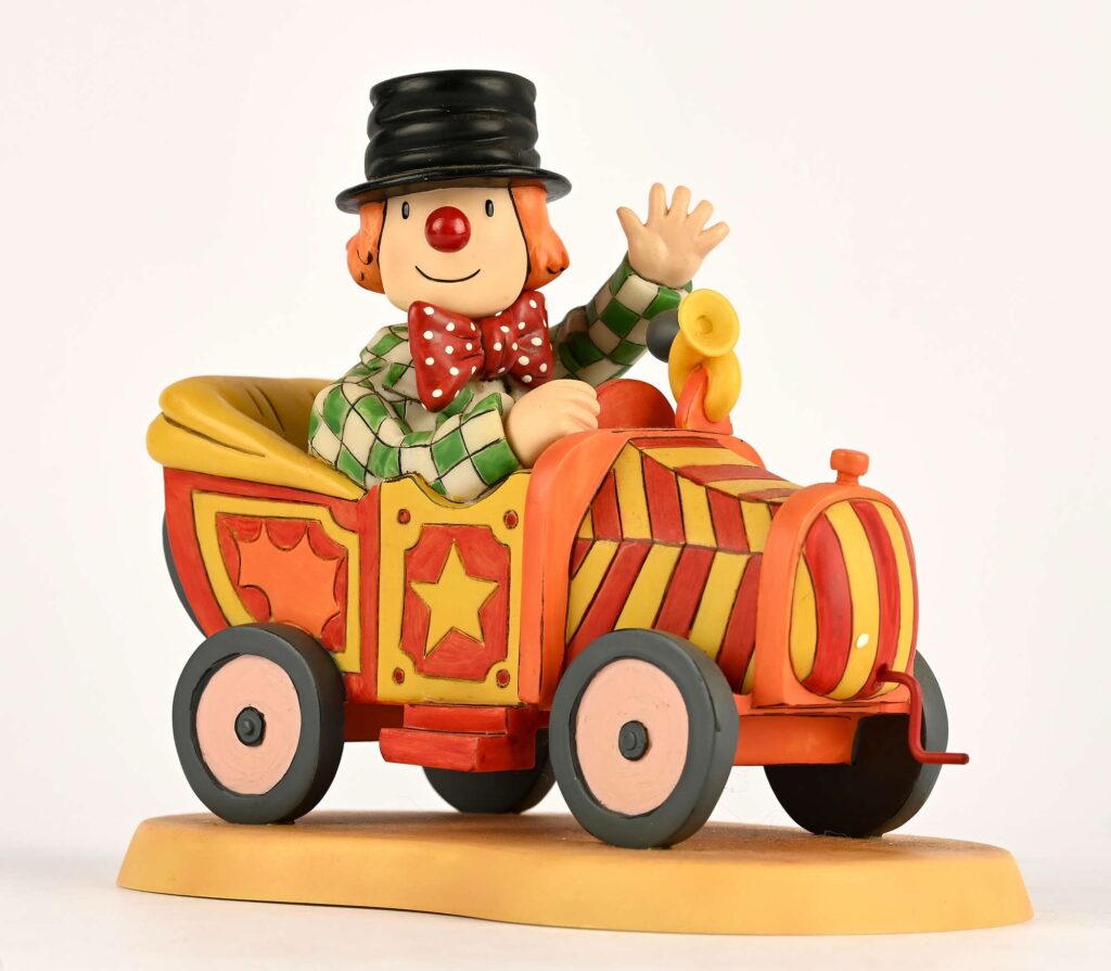 Mr Benn - Robert Harrop - C.2006, BNLE01 'The Clown Car'. Highly detailed resin figure / statue from the classic TV series, No 156 of a special limited edition of 350. 14cm high, boxed.