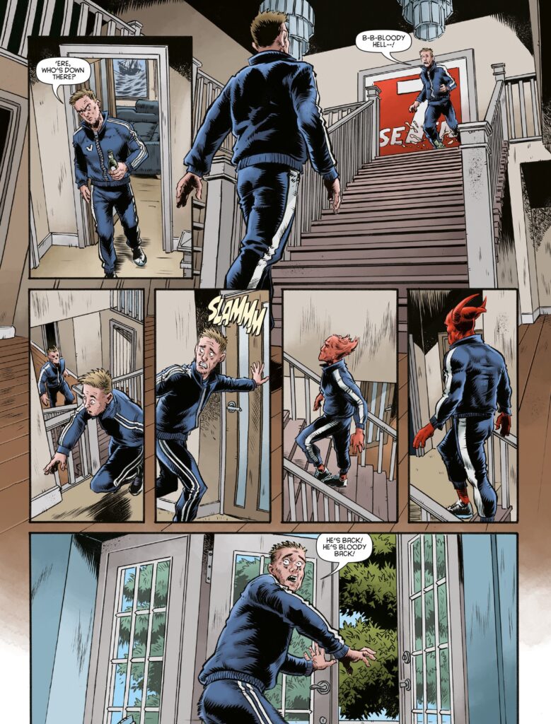 Judge Dredd Megazine Issue 488 – "Rok The World" by John Wagner, artist Dan Cornwell, colourist Jim Boswell and letterer Rob Steen