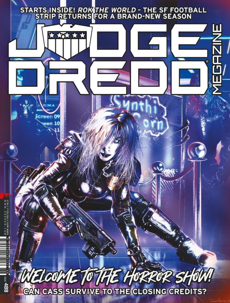 Judge Dredd Megazine Issue 488  – cover by Simon Harrison