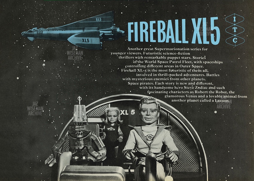 Fireball XL5 - ITC catalogue card from the 1972 | Via Jaz Wiseman