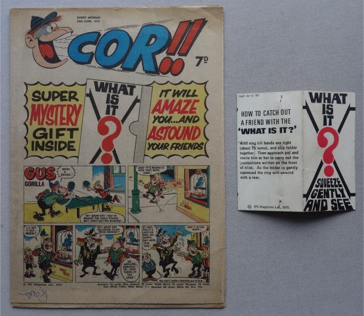 Cor!! No. #3 cover dated 20th June 1970 With Free Gift What Is It? Mystery Gift