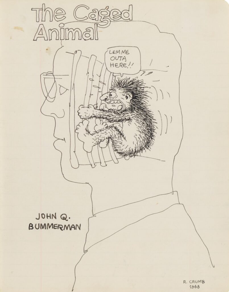 Robert Crumb, The Caged Animal, 1968